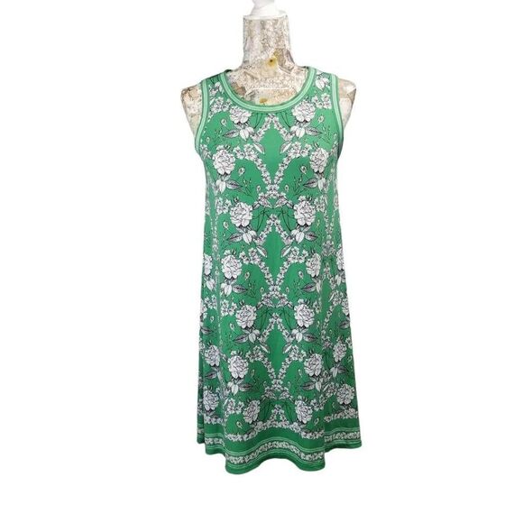 Max Studio Green Floral Sleeveless Sheath Dress - Picture 8 of 8